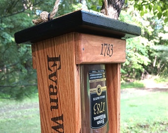 Evan Williams 1783 Bourbon Bottle Easy Fill Bird Feeder