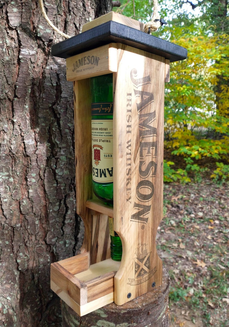 Jameson Irish Whiskey Bottle Easy Fill Bird Feeder Etsy