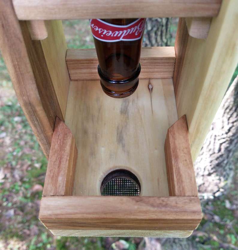 Budweiser Beer Bottle Easy Fill Bird Feeder Etsy