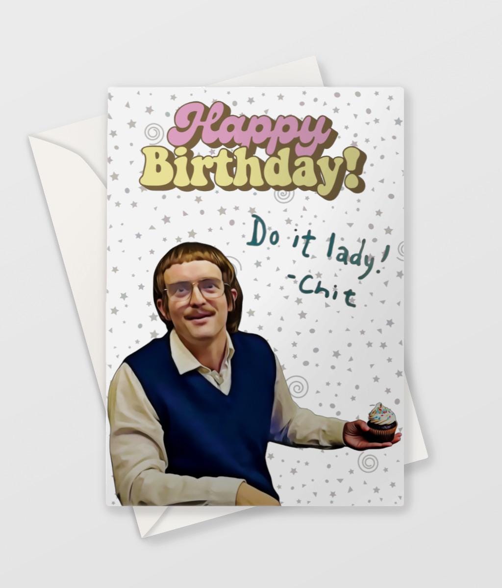 Do it lady birthday card Funny birthday card Chit birthday card
