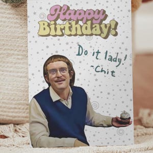Do it lady birthday card Funny birthday card Chit birthday card