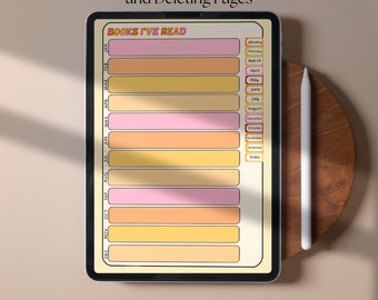 Undated Ipad Digital Planner, Goodnotes Template (PDF)