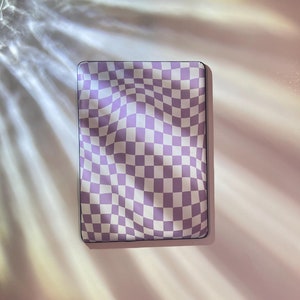 Purple Wavy Checker Kindle Skin, Kindle Decal, Vinyl Kindle Cover, Kindle Sticker, Bookish Gifts