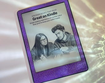 Purple Glitter Kindle Skin, Kindle Decal, Vinyl Kindle Cover, Kindle Sticker, Bookish Gifts
