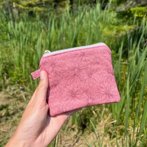 Wallet Wristlet Handmade Quilted Zipper Pouch