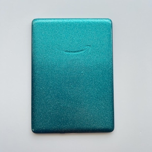 Aqua Blue Glitter Kindle Skin, Kindle Decal, Vinyl Kindle Cover, Kindle Sticker, Bookish Gifts