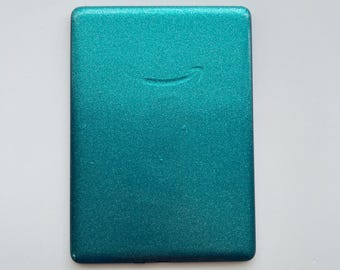 Aqua Blue Glitter Kindle Skin, Kindle Decal, Vinyl Kindle Cover, Kindle Sticker, Bookish Gifts
