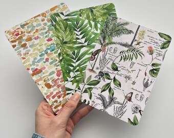 Botanical Kindle Inserts, Tropical Decor, Set of 3
