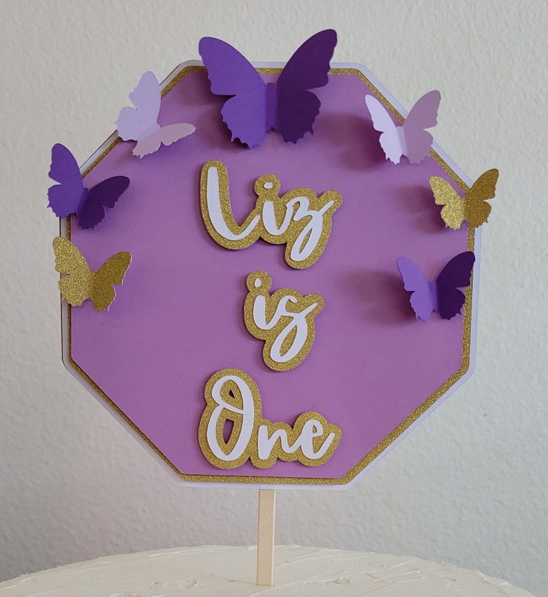 Butterfly Cake Topper Butterfly Party Fairy Lovely One Etsy