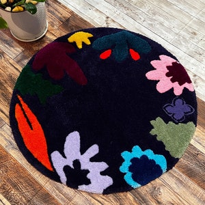 Abstract Flower Field Rug image 1