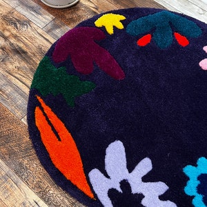 Abstract Flower Field Rug image 3