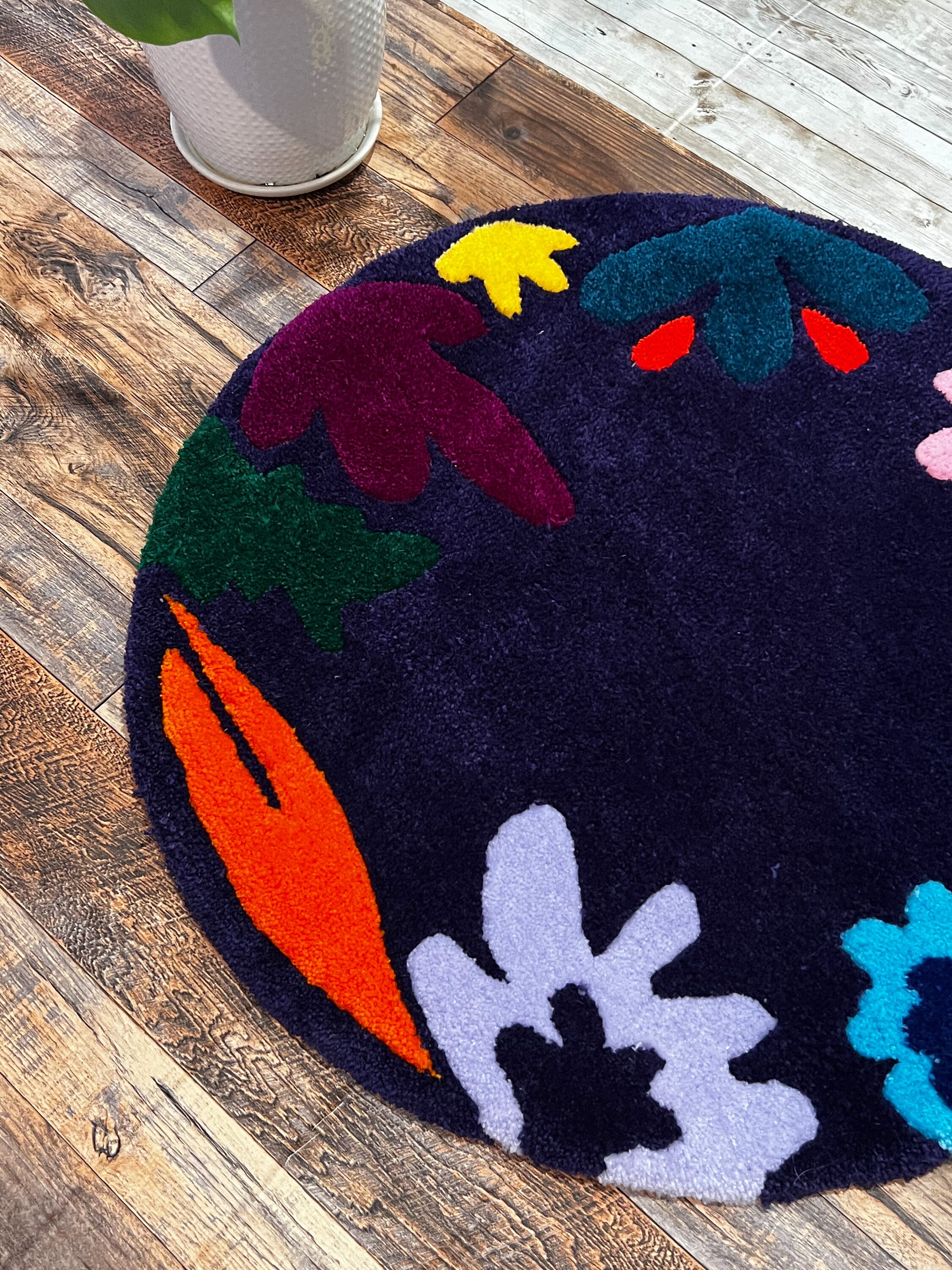 Abstract Flower Field Rug - Etsy