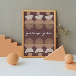 Grace Upon Grace Printable Digital Wall Art | Christian Printable Wall Art | Bible Wall Art
