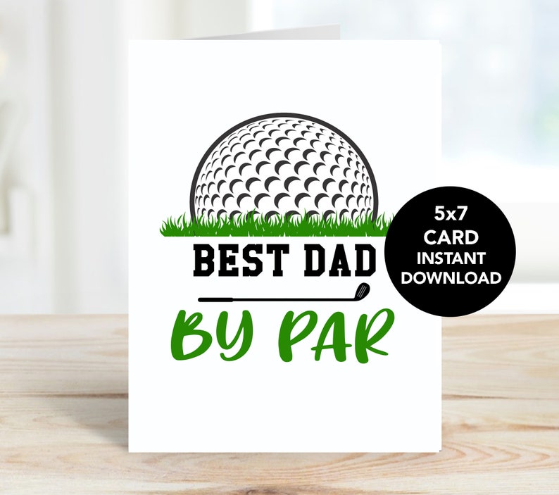 Printable Father's Day Card Golf, Father's Day Card, Funny Golf-themed ...