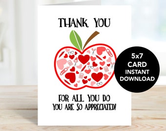 School Secretary Appreciation Card, Administrative Assistants Day Card, School Card, Principal Appreciation Card, Counselor Appreciation