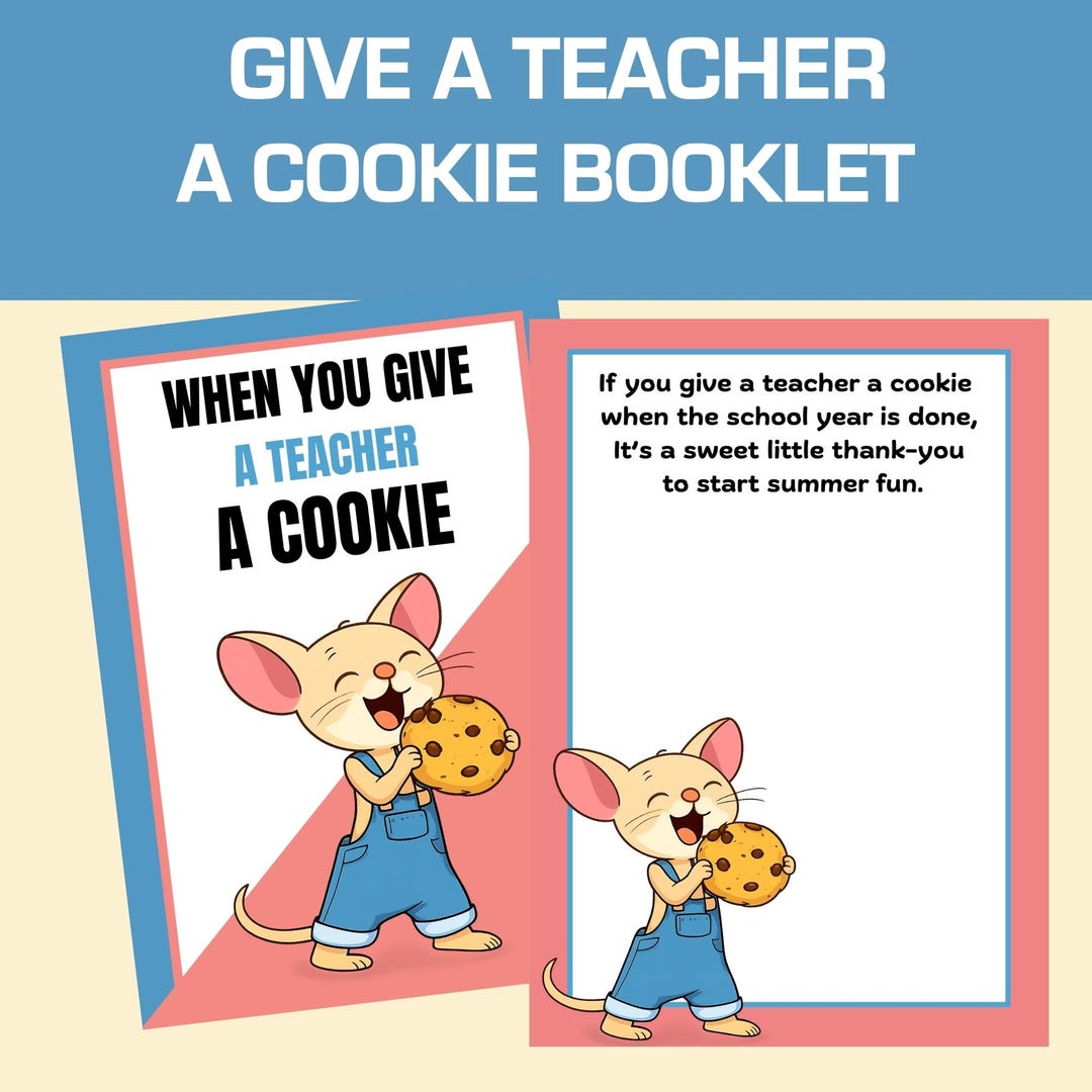 Give a Teacher a Cookie Gift Book | Teacher Appreciation Gift | End of ...