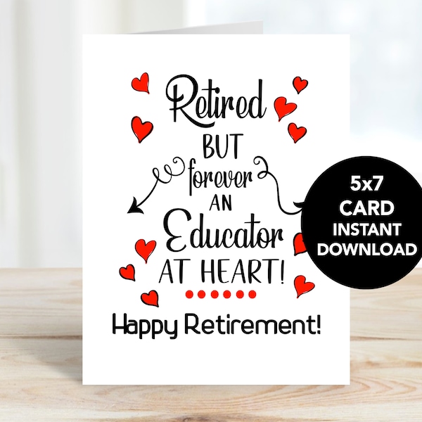 Principal Retirement Card Printable, Superintendent Retirement Card, Digital School Retirement Card, Coworker Retirement Card Printable