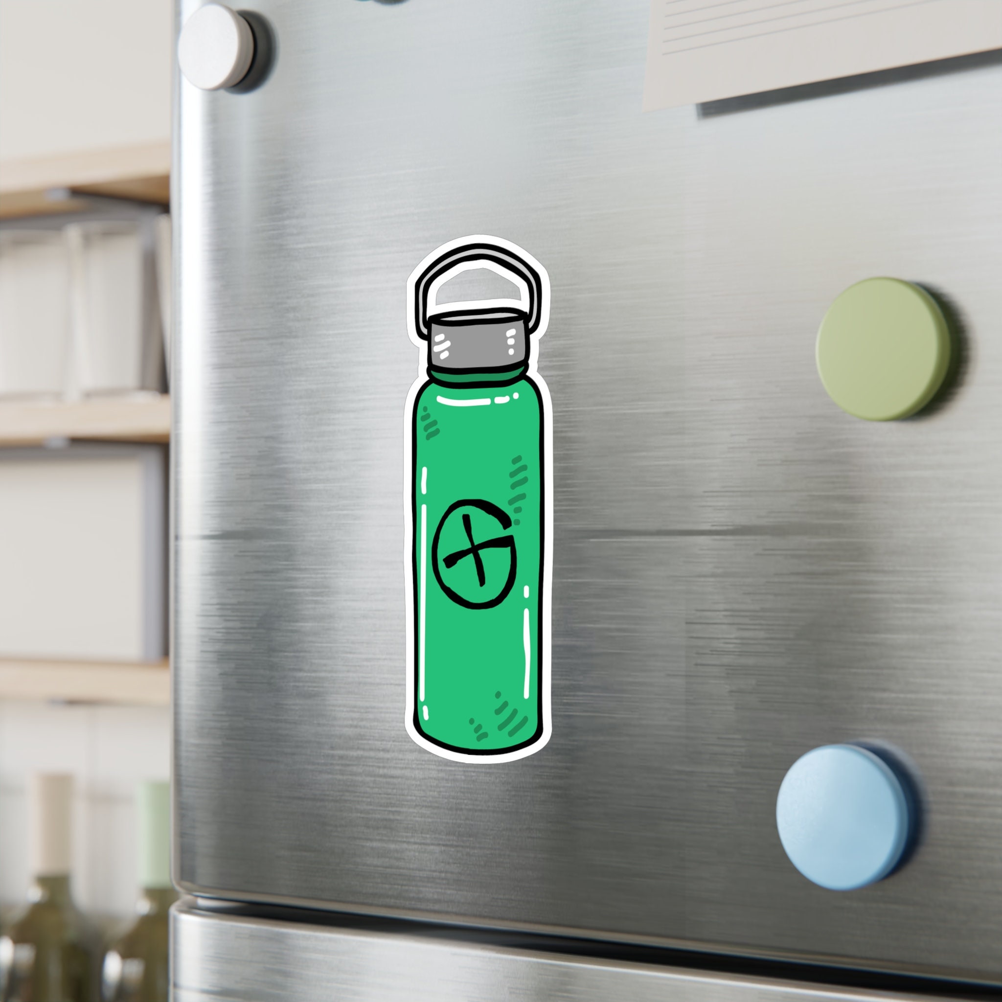 Official Geocache Green Water Bottle Vinyl Decal/sticker, 3x4, 4x6, 6x8 ...