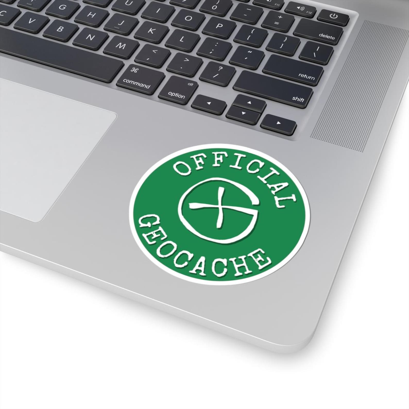Official Geocache Sticker Kiss-cut Sticker | Round Green Geocaching ...