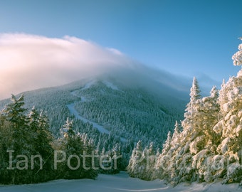 Jay Peak Ridge Line taken during sunset landscape photographic print