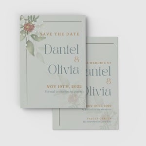 Bundle! Minimal Vintage Moody Wedding Invitation Templates