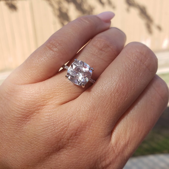 Elegant Women 925 Silver Wedding Rings Round Cut Cubic Zirconia Ring Size  6-10 | eBay