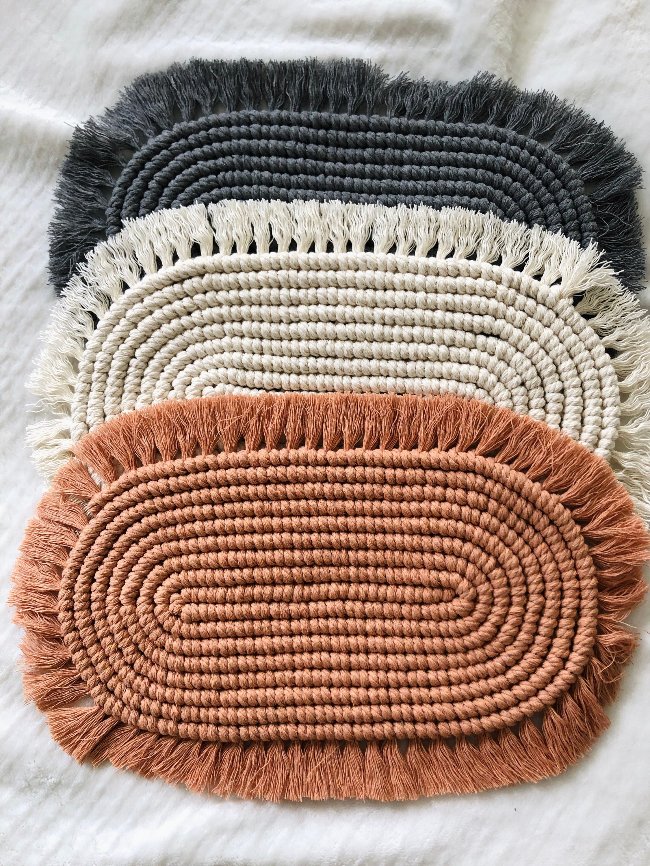 Macrame Placematmacrame Centerpiecemacrame Tablematmacrame Etsy