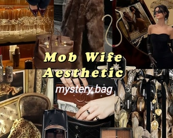 Mob Wife Aesthetic Jewelry Bundle, Aesthetic Necklaces Old Money Jewelry