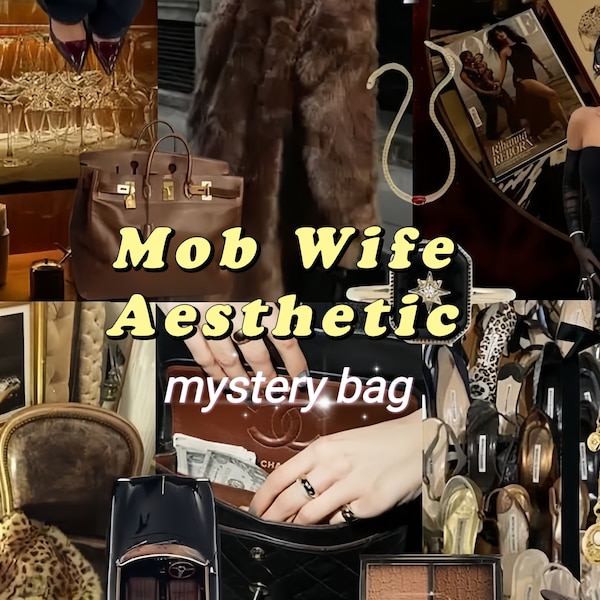 Mob Wife Aesthetic Mystery Bag, Aesthetic Necklaces Jewelry Mystery Box