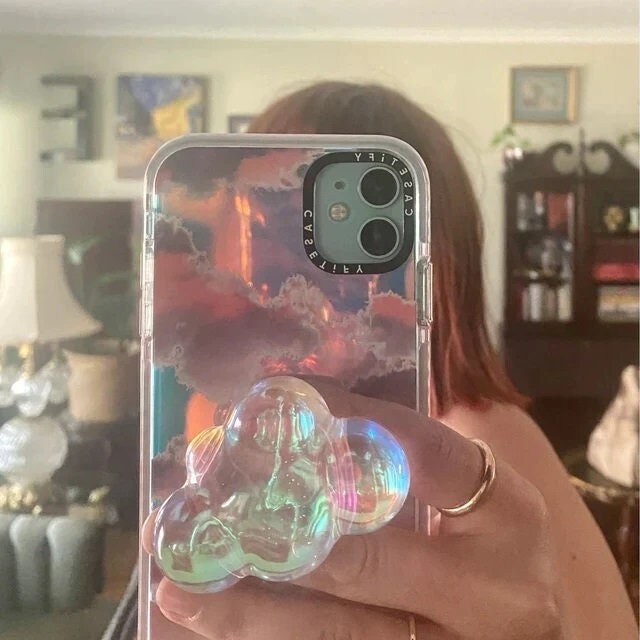 Cloud Pop Socket Casetify Holographic Aesthetic Cloud Phone Grip