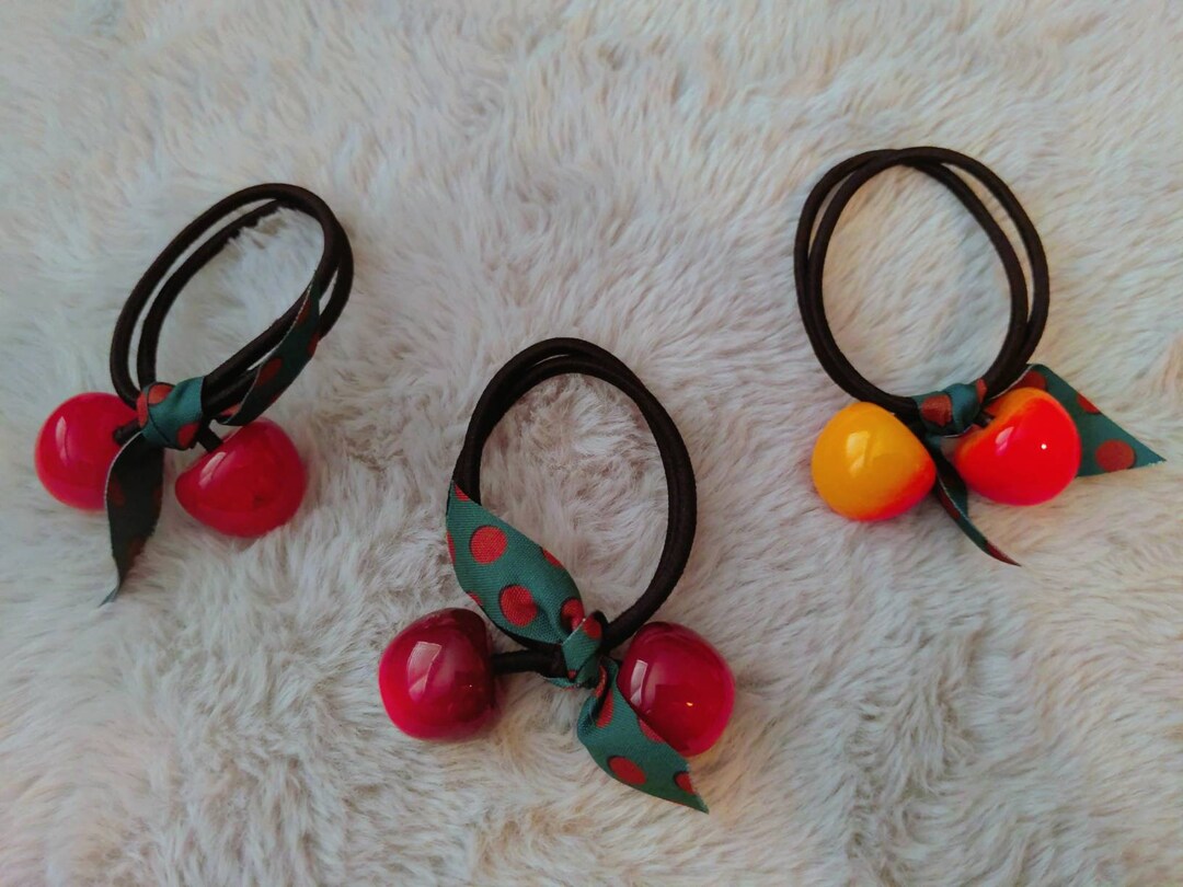 Cherry Hair Tie Kawaii Hair Accessories Coquette Accessories Etsy