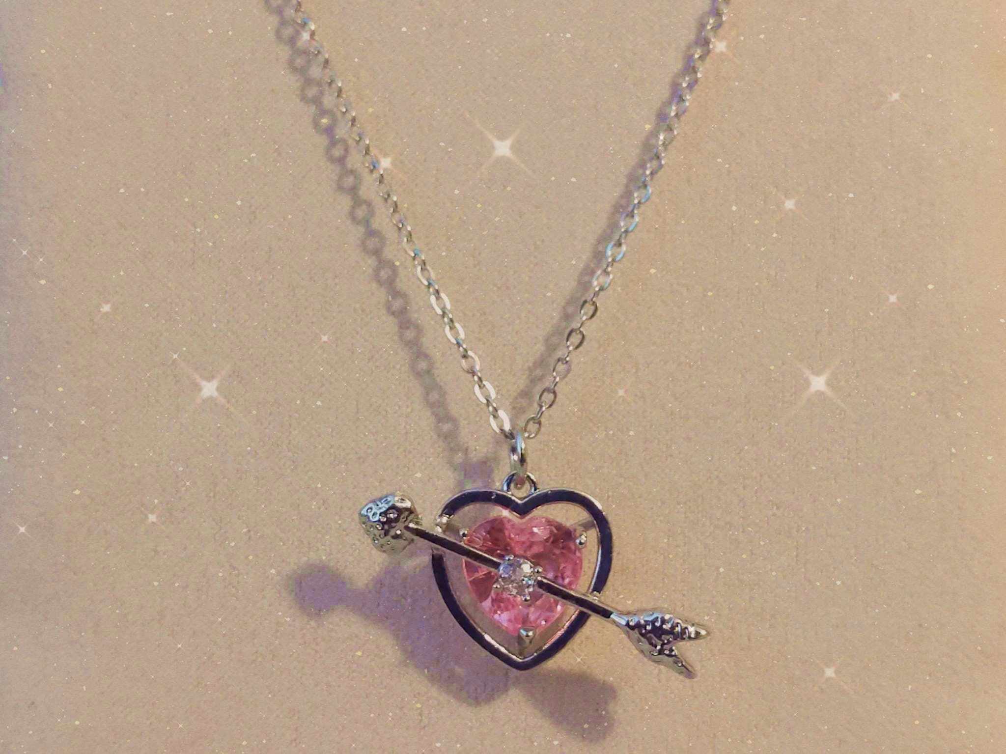 アクセサリー archive grunge heart necklace y2k Y2K Unisex Necklace | Heart Shaped Necklace | Grunge Style