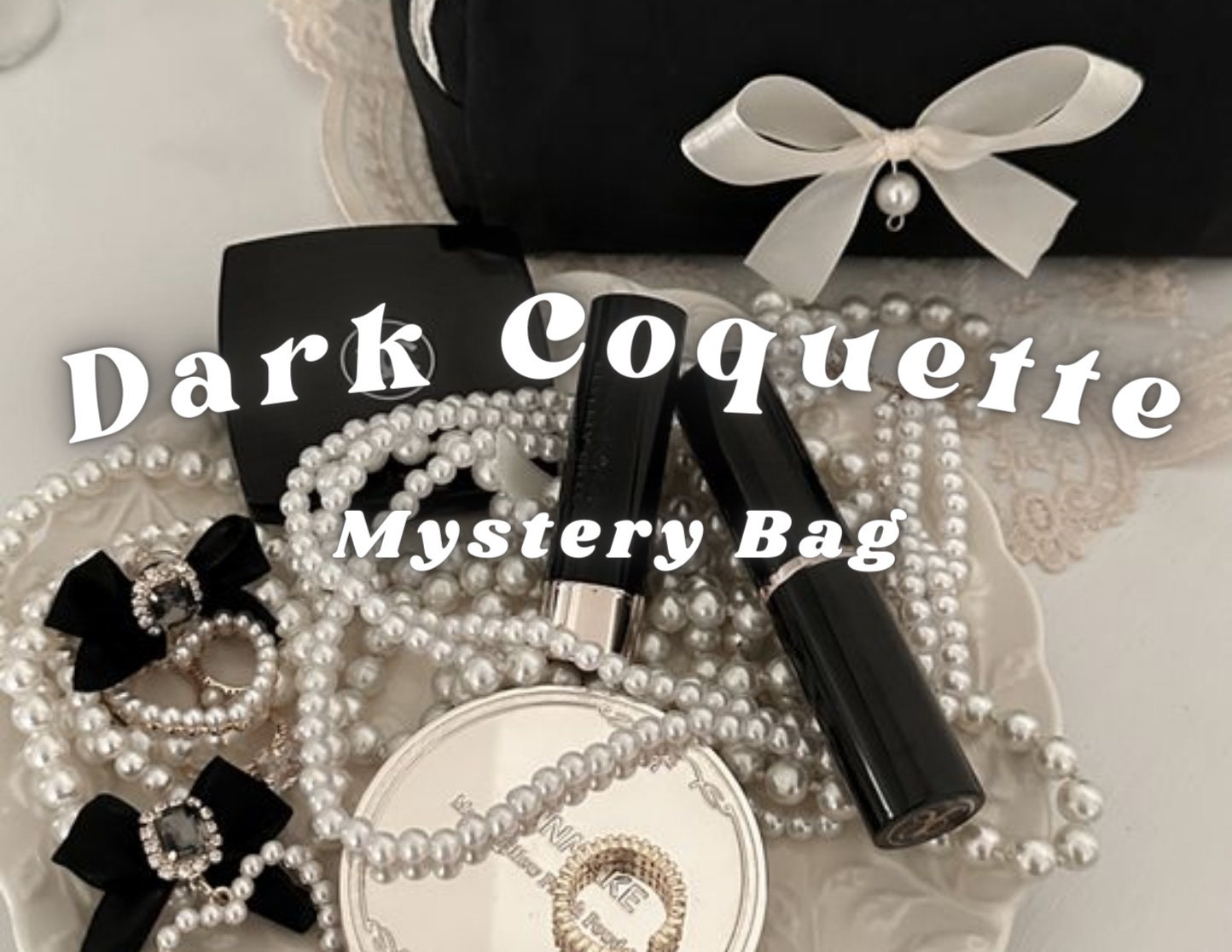 Dark Coquette Bundle | Coquette Jewelry | Coquette Room Decor Aesthetic Bundles