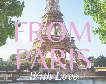 Paris Eiffel Tower Print: Romantic Black and White Wall Art (PDF)