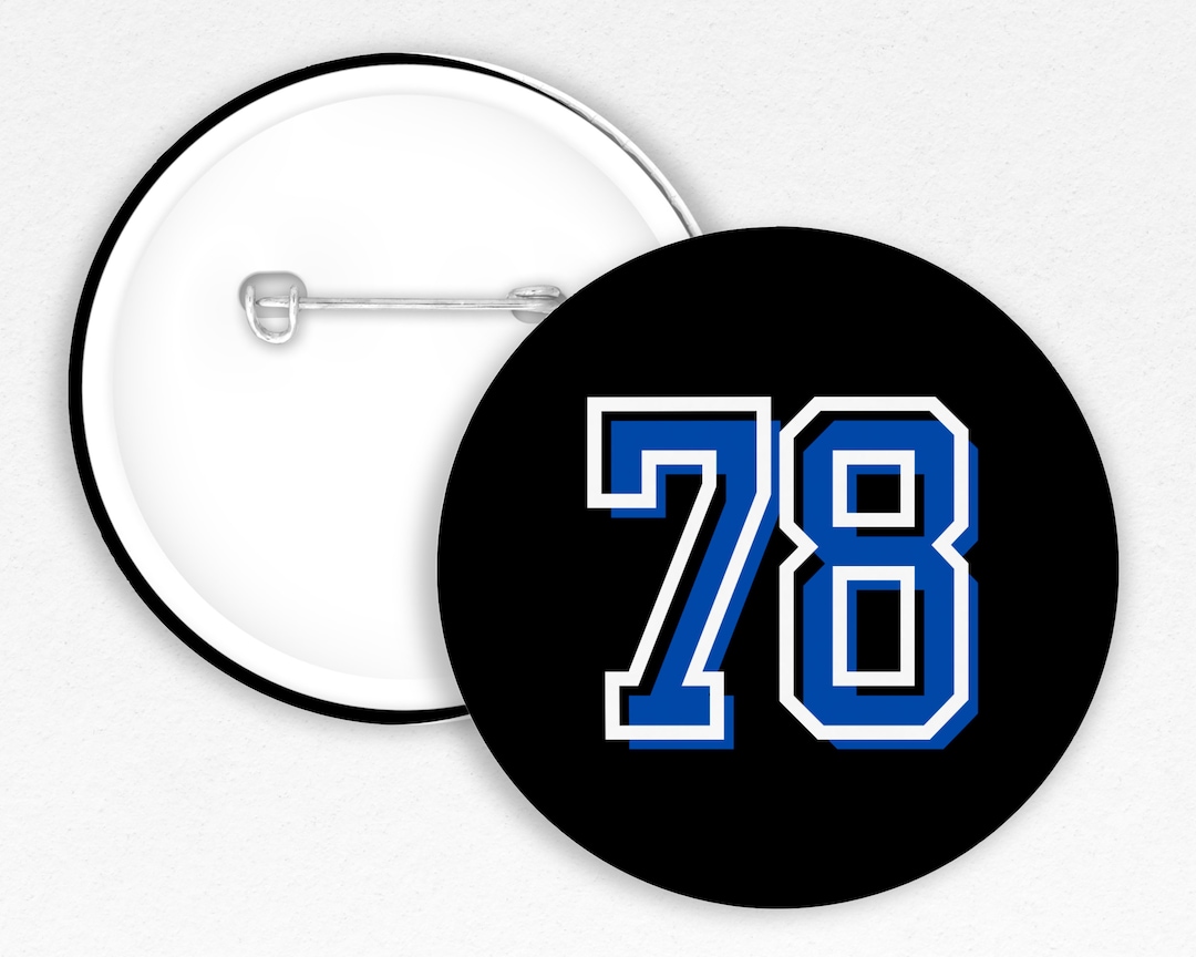 Custom Number Button | Game Day Pin | Custom Sports Pinback Button - Etsy