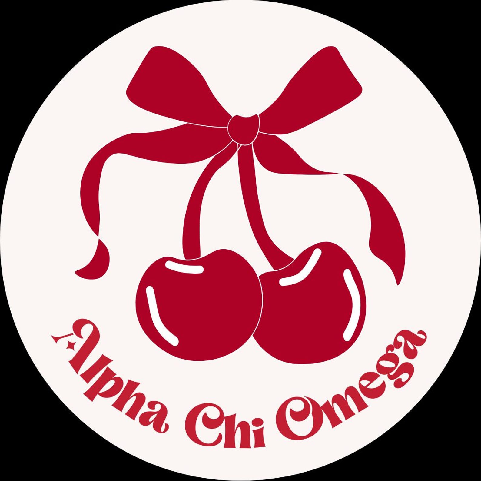 Alpha Chi Omega Cherries Pin-back Button | AXO | Sorority Button | Game ...