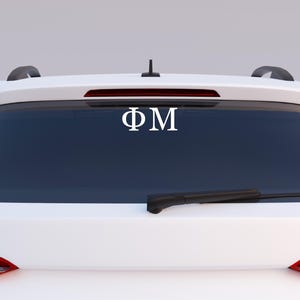 Phi Mu Greek Letter Sticker Decal | Car Decal | Laptop Decal | Sorority Sticker