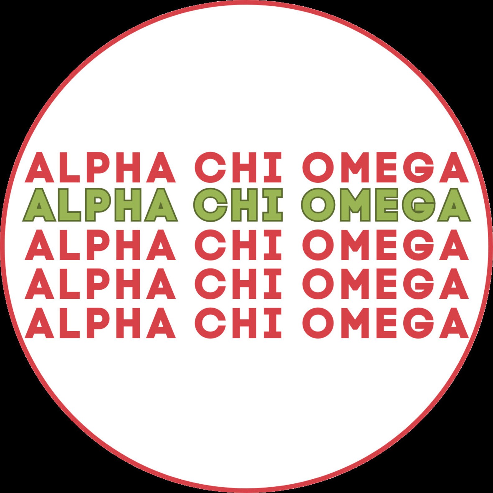 Alpha Chi Omega Stacked Pin-back Button | AXO | Sorority Button | Game ...