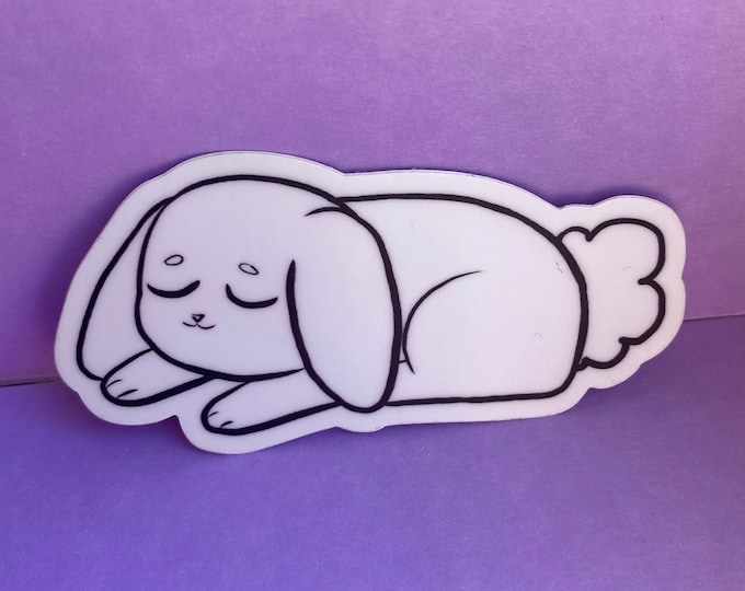 Lop Bunny Sticker Peeking Cute Rabbit Laptop Decal / Car Decal / Phone ...