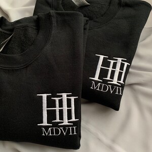 Personalisiertes Sweatshirt zum Verschenken, personalisiertes Geschenk für Paare, besticktes Modell