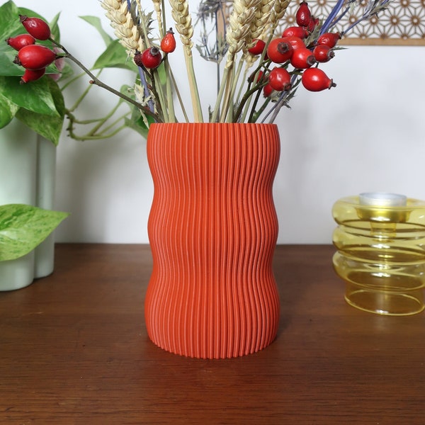 Vase PETRA terracotta à formes organiques, impression 3D, eco responsable, décoration d'intérieur