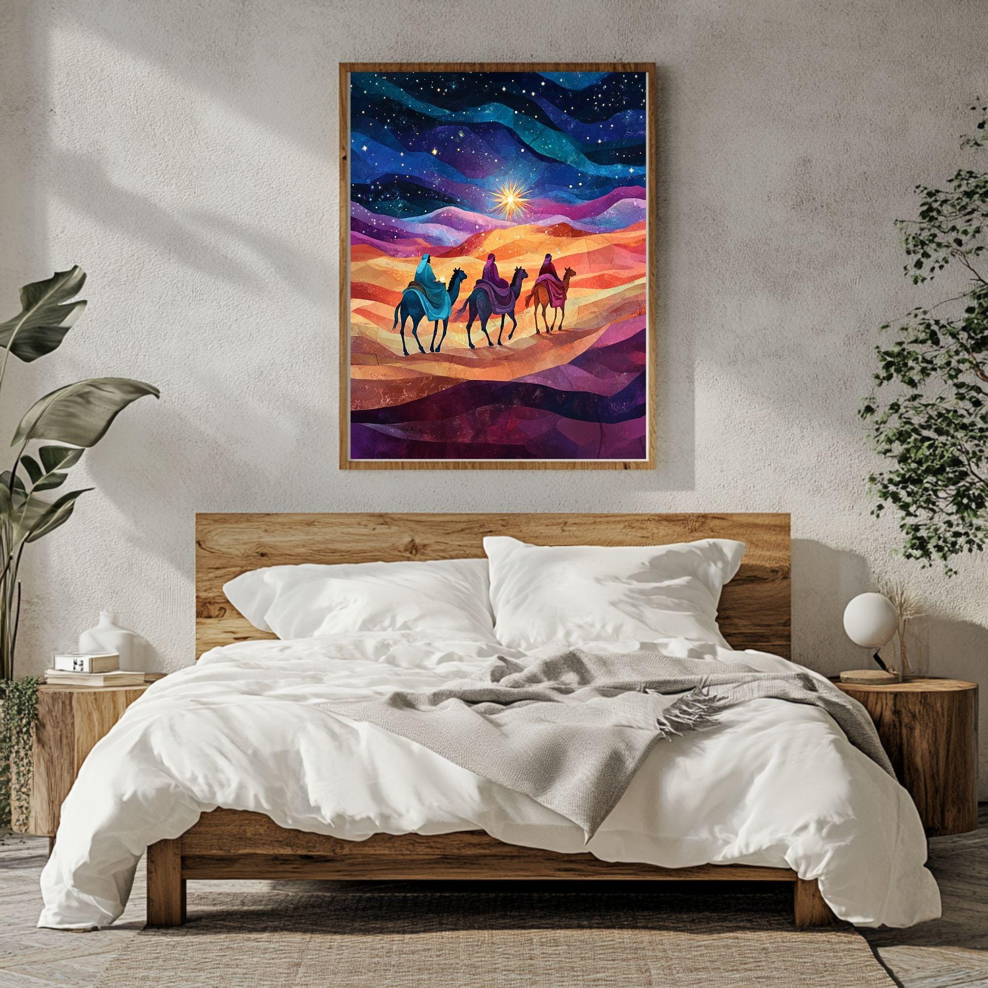 Three Wise Men Art Print – Vibrant Nativity Scene (digital Download) - Etsy
