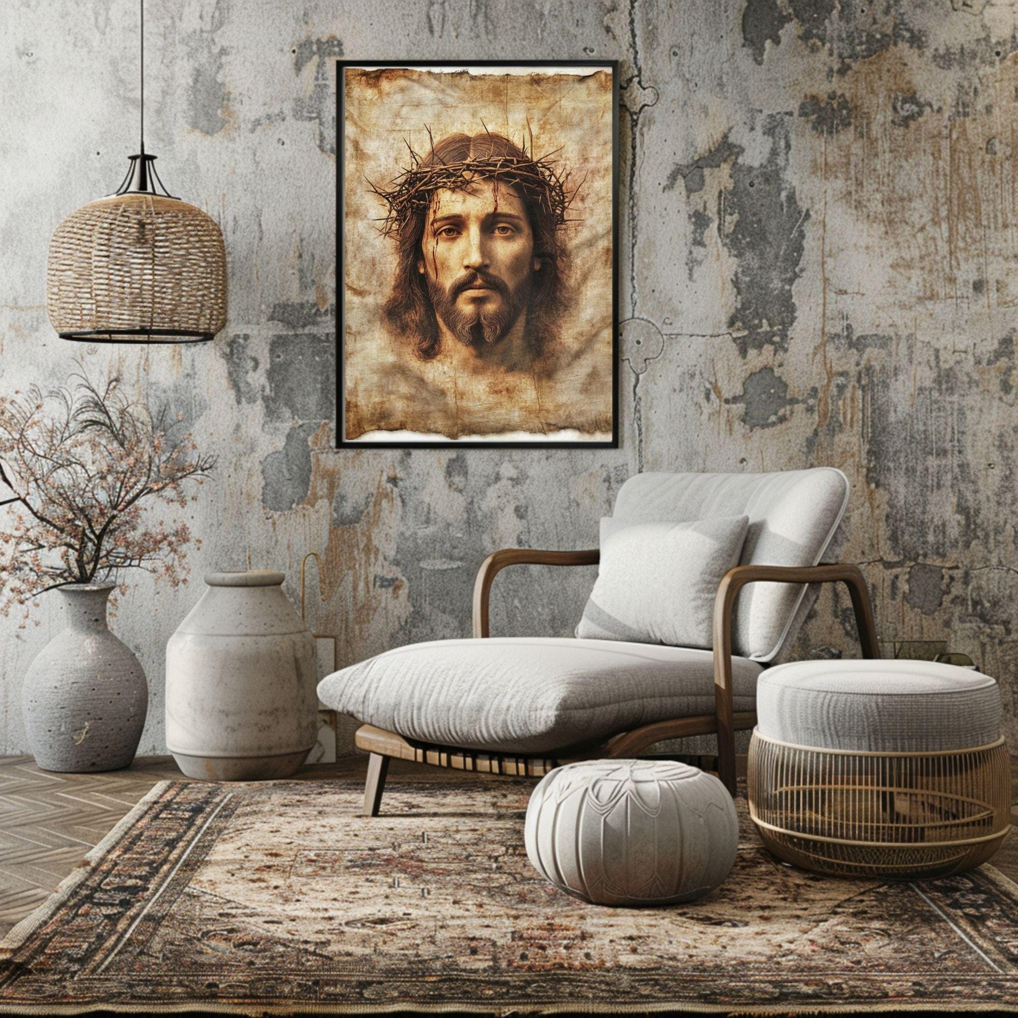 Christian Religious Wall Art | Face of Jesus | Jesus Christ Decor ...