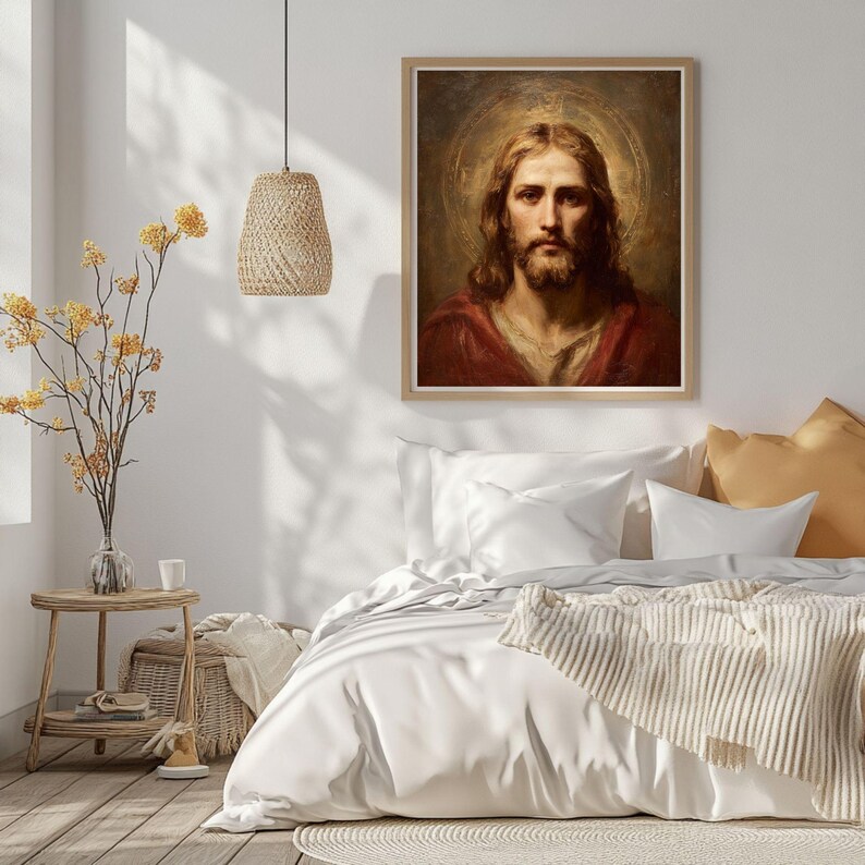 Jesus Christ Portrait Art | Religious Wall Decor (digital Art) - Etsy