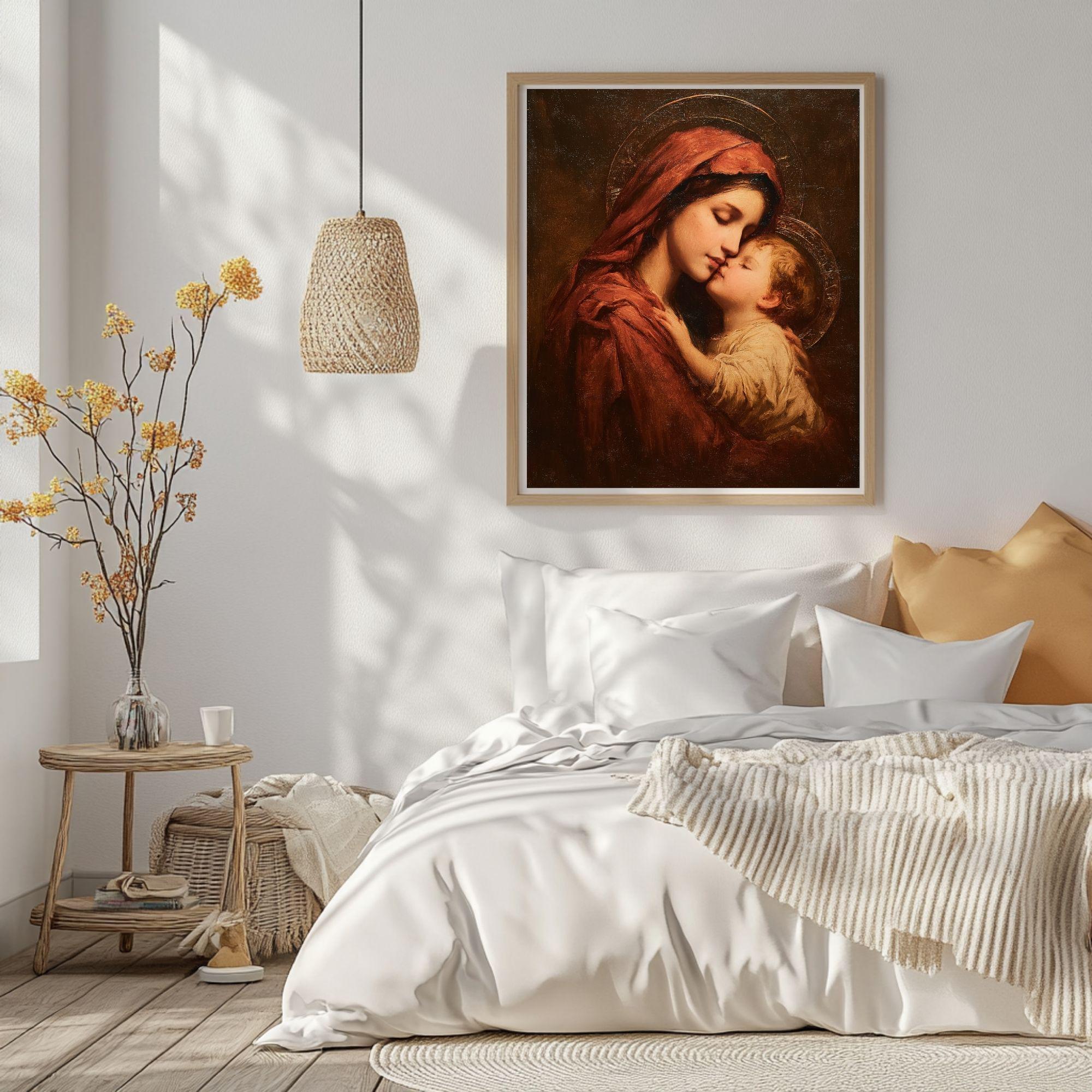 Vintage Madonna and Child Art Print, Sacred Impressionist Painting ...