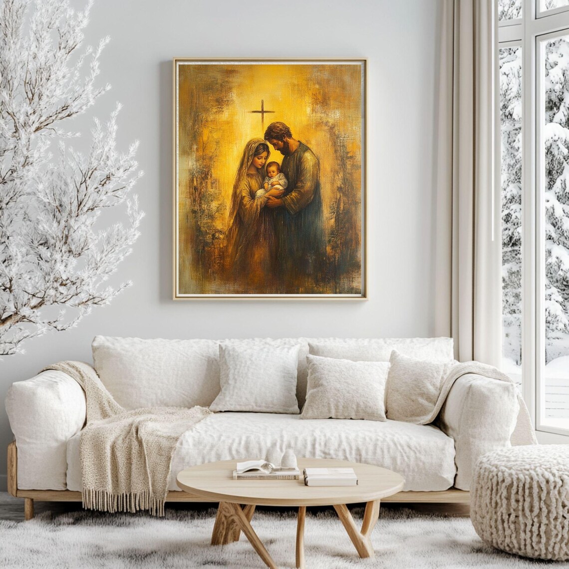 Holy Family Art Print – Nativity Scene, Christmas Decor (digital ...