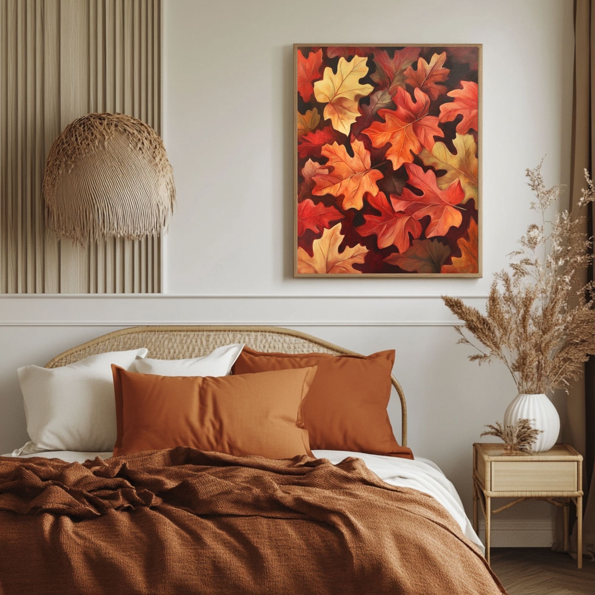 Textured Autumn Waterfall Wall Art, Palette Knife Painting ... - Etsy - Textured Apartment Autumn Wall Art
