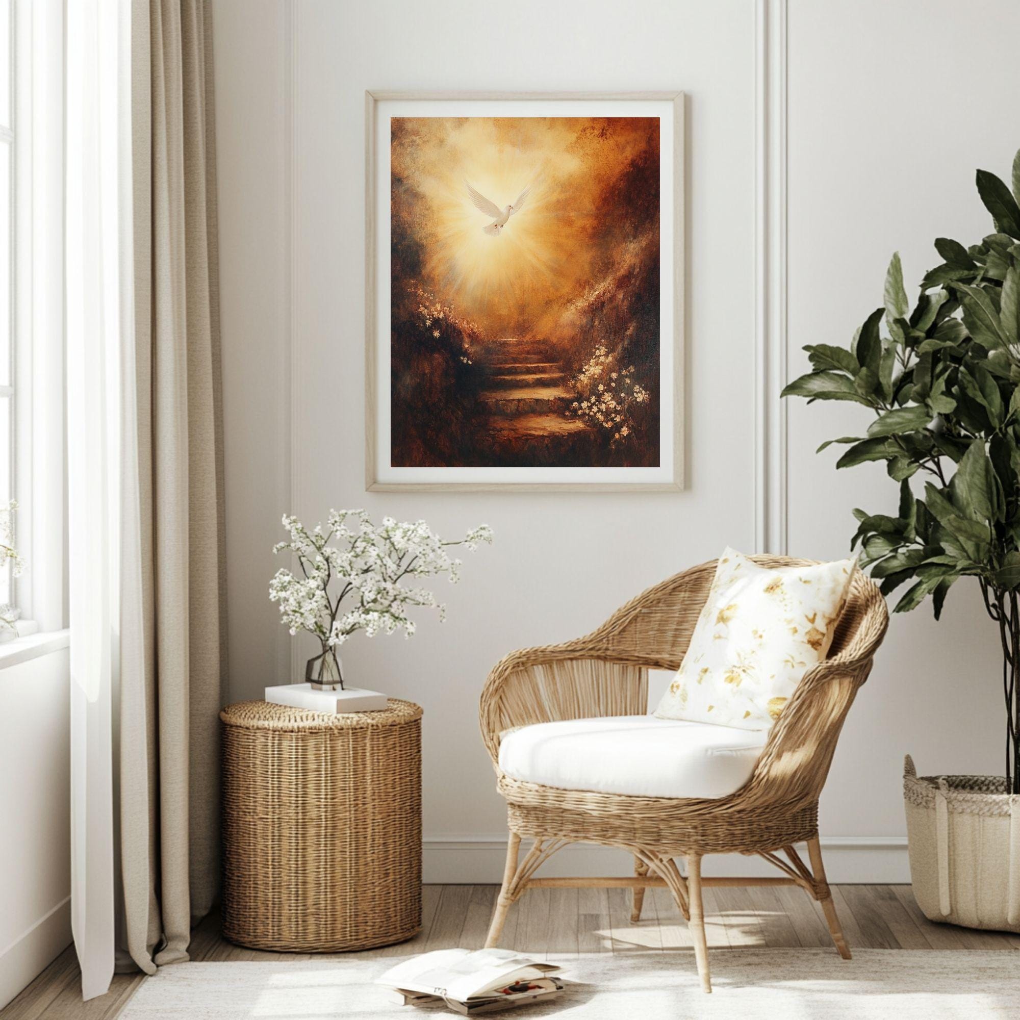 Holy Spirit Dove Art Print | Christian Religious Wall Art (digital ...