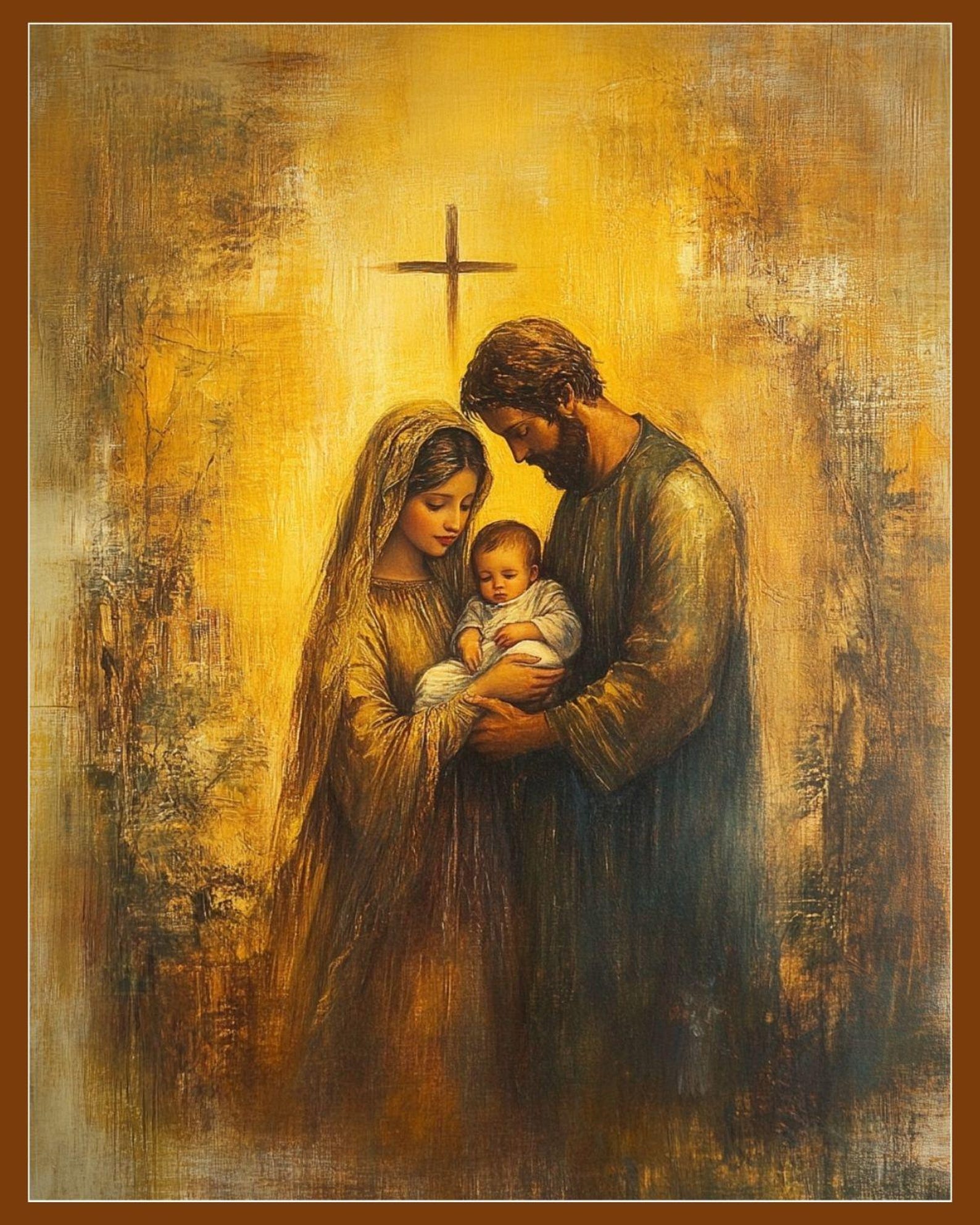 Holy Family Art Print – Nativity Scene, Christmas Decor (digital ...