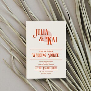 Zaha | Wedding Invitation, Digital Template, Modern Editable, Corjl